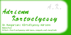 adrienn kortvelyessy business card